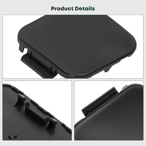 YHTAUTO Tow Hook Cover Compatible with Nissan Kicks 2017 2018 2019 2020 2021 Sport Utility, Front Side Bumper Towing Bracket Hole Cover, Black Tow Eye Cap in Saudi Arabia