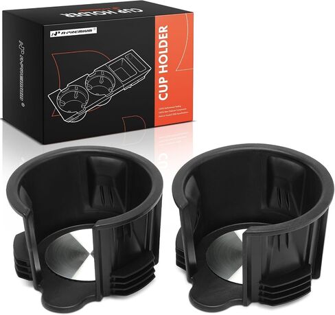A-Premium 2Pcs Cup Holder Compatible With Land Rover Range Rover 2007-2021, Discovery 2017-2021, Sport 2015-2021, LR2, LR3, LR4, Defender 90 110, Front, in Center Console in Saudi Arabia