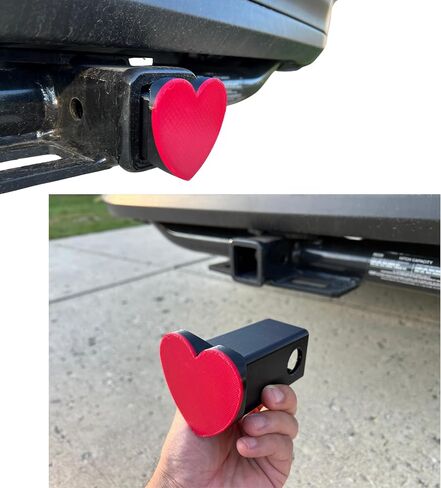 غلاف Heart Hitch Fits نوبات 2 بوصة من الدرجة 3 4 5 ل Toyota Ford Jeep Chevrolet Nissan Dodge Ram Porsche Mercedes Benz Hyundai Kia Trailer by 1058designs in Kuwait