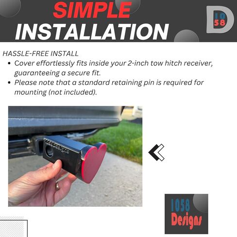 غلاف Heart Hitch Fits نوبات 2 بوصة من الدرجة 3 4 5 ل Toyota Ford Jeep Chevrolet Nissan Dodge Ram Porsche Mercedes Benz Hyundai Kia Trailer by 1058designs in Kuwait