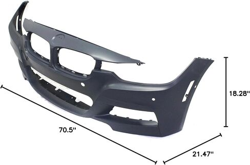 Garage-Pro Front Bumper Cover Comptible with BMW 320i 2013-2018, BMW 320i xDrive 2013-2018, Primed, With tow hook hole, With Fog Light Holes, PDC Sensor in Saudi Arabia