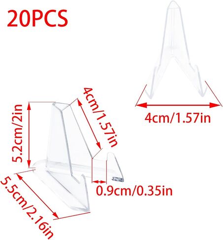10 Packs Acrylic Coin Display Stands, Mini Clear Easel Holder for Small Artworks, Coins, Pocket Watches, Challenge Medals in Saudi Arabia