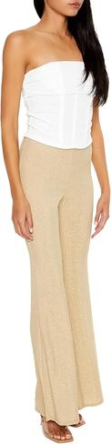 Forever 21 Women's Glitter High-Rise Flare Pants in Saudi Arabia