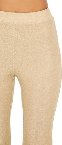 Forever 21 Women's Glitter High-Rise Flare Pants in Saudi Arabia