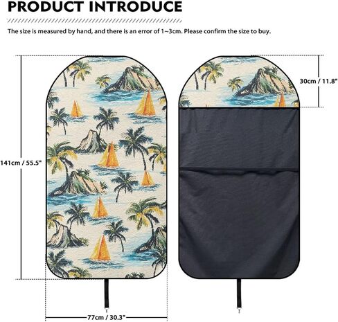 Waterproof Towel Car Seat Cover, Beach Palm Tree Automotive Seat Protector, Sweatproof Non-Slip Universal Fit for Front Bucket or Rear Bench Seat of Cars, SUVs, Vans, Trucks in Saudi Arabia