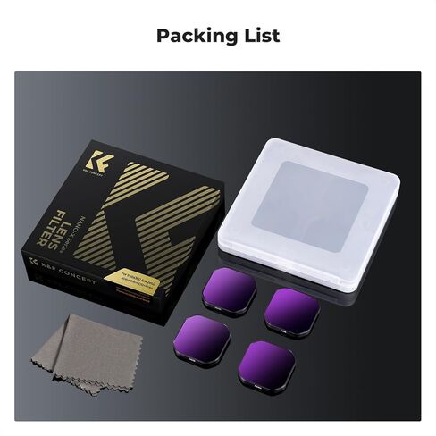 K&F Concept PL ND Filter Kit Compatible with Insta360 Ace Pro 2, 4 Pack PL ND8 ND16 ND32 Light Reduction Polarizing Filters, Top HD Optical Glass Multi-Coated in Saudi Arabia