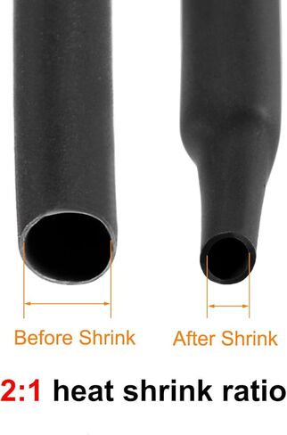 uxcell Heat Shrink Tubing, 1/2"(12mm) Dia 20mm Flat Width 2:1 Rate Shrinkable Tube Cable Sleeve 10ft - Blue in Kuwait