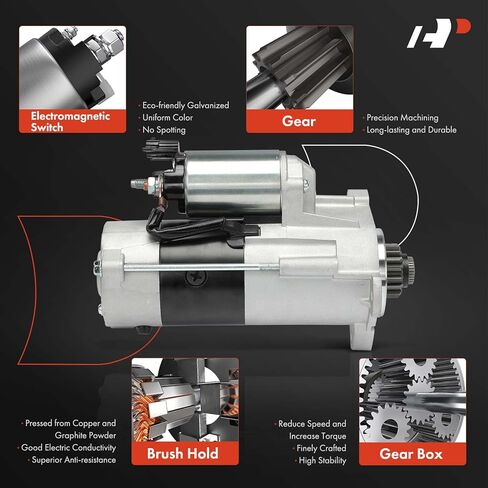 A-Premium Starter Motor متوافق مع Chevrolet Malibu 2016 ، Cruze 2016 & Buick Encore 2016 ، 1.4L 1.5L ، 12V 2.0 KW 17-TETH في اتجاه عقارب الساعة ، استبدل# MPA12458 in Saudi Arabia