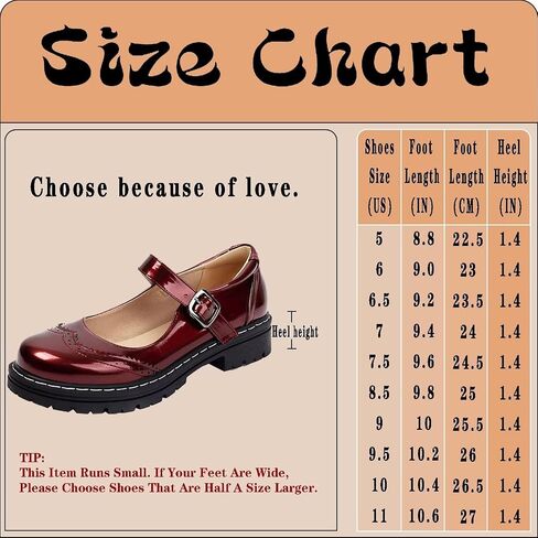 Mary Jane for Women Gothic Oxford Shoes - Thick Soled Heel, Ankle Tied, Round Toe for Casual Dresses, Work, and Campus Brown in Saudi Arabia