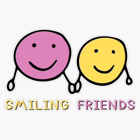 Smiling Friends Funny Sticker Vinyl Waterproof Sticker Decal Car Laptop Wall Window Bumper Sticker 5" in Saudi Arabia