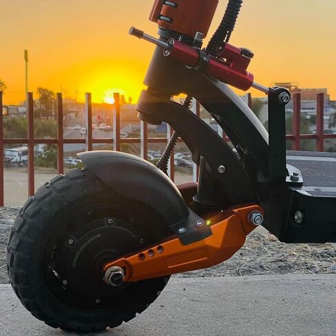 Electric Scooter Steering Damper, Steering Stabilizer for MetaMoov ZO08, Mounting Bracket Kit - Red Damper Black Bracket in Saudi Arabia