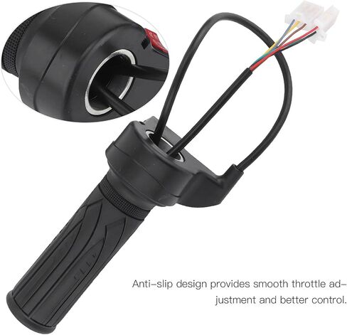 1 Pair E Bike Throttle Grip, Universal Electric Bicycle Scooter Handlebar Grip Twist Throttle 3 Speed Gear Throttle Handlebar for Motorbike Motorcycle E Bike in Saudi Arabia