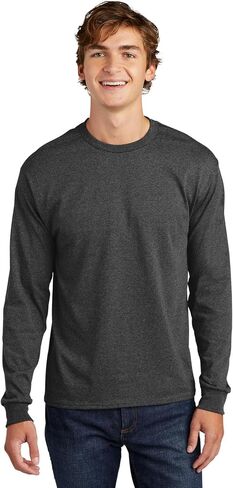Hanes Essential-T 100% Cotton Long Sleeve T-Shirt 5286 in Saudi Arabia