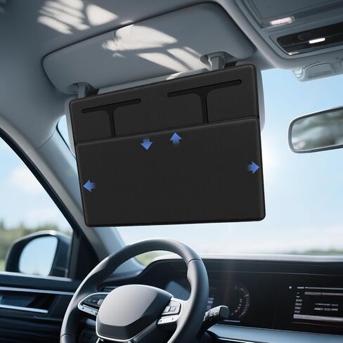 Car Sun Visor Extender, Adjustable Sun Visor Protects from Anti-Glare, UV Rays Blocker Window Windshield Sunshade Extender for Car SUV Black in Saudi Arabia