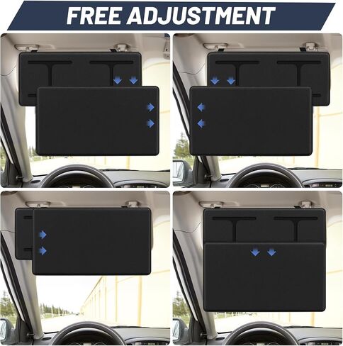 Car Sun Visor Extender, Adjustable Sun Visor Protects from Anti-Glare, UV Rays Blocker Window Windshield Sunshade Extender for Car SUV Black in Saudi Arabia