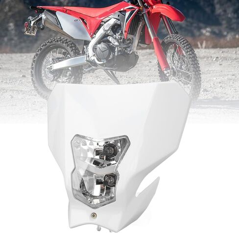 DC12V Motorcycle Headlight with High Brightness, Multifunctional Adjustment, for CRF450L CRF450XR 2019-2020 (White) in Saudi Arabia