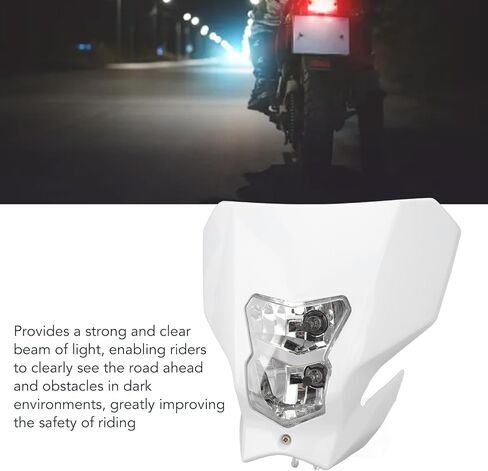 DC12V Motorcycle Headlight with High Brightness, Multifunctional Adjustment, for CRF450L CRF450XR 2019-2020 (White) in Saudi Arabia