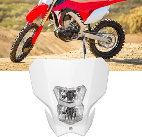 DC12V Motorcycle Headlight with High Brightness, Multifunctional Adjustment, for CRF450L CRF450XR 2019-2020 (White) in Saudi Arabia