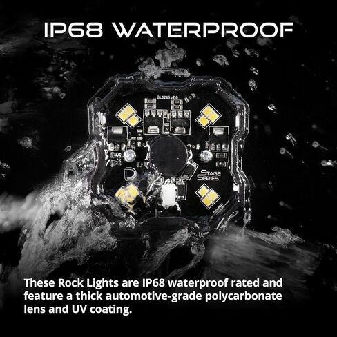 Diode Dynamics Stage Series Single Color LED Rock Light Kit (4-Pack), with Magnet Mounts in Saudi Arabia