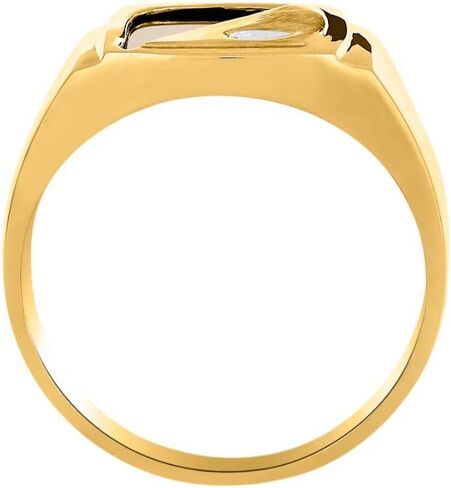 RILOS MEN'S RINGS STERLING Silver أو أصفر الذهب المصمم الفضي المطلي بالمصمم المغطى بالماس مع الماس وحلقات أونيكس السوداء لأحجام الرجال 8-13 in Saudi Arabia