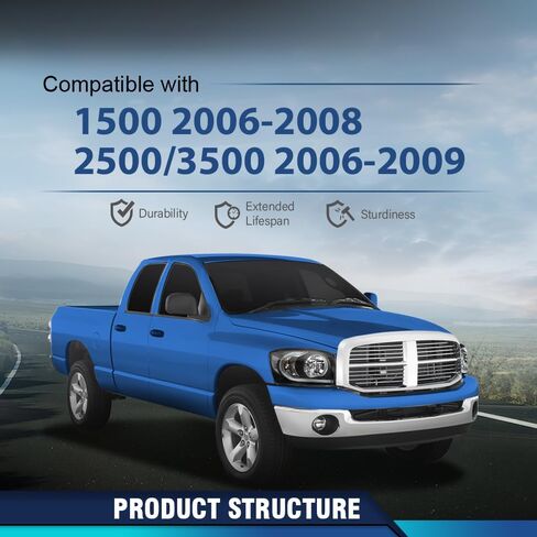 PIT66 المصابيح الأمامية مجموعة ث/مصابيح وشريط ضوء LED متوافق مع Dodge RAM 1500 2006 2007 2008 ، FIT DODGE RAM 2500 3500 2006 2007 2008 in Kuwait