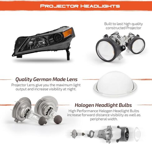 AKKON - FIT 2012 2013 2014 ACURA TL [HID | XENON] Projector Leadlamp Meadlamp Sharp in Kuwait