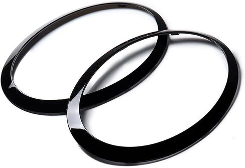 Astra Depot متوافق مع Mini Cooper اليسار واليمين تقليم حلقة أسود لامع لامع 2014-2019 2020 2021 F55 F56 Fits OE: 51137300631 51137300632 in Saudi Arabia