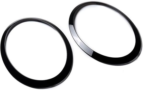Astra Depot متوافق مع Mini Cooper اليسار واليمين تقليم حلقة أسود لامع لامع 2014-2019 2020 2021 F55 F56 Fits OE: 51137300631 51137300632 in Saudi Arabia