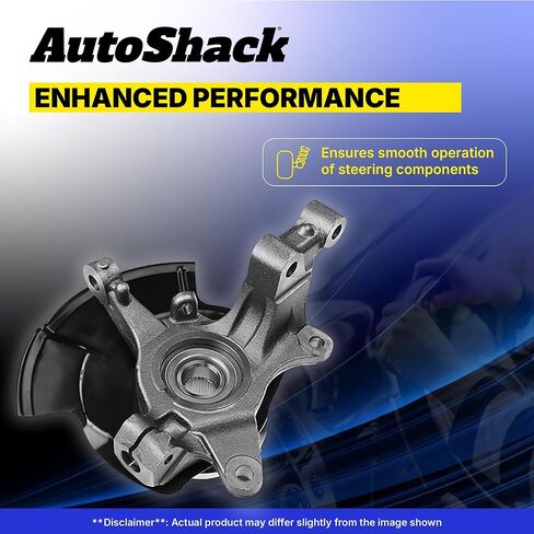Autoshack Front Steering Knuckle for 2007-2011 Toyota Camry 2007-2012 Lexus ES350 2.5L 3.5L V6 FWD | سائق وركاب جانب | 5-lug | عجلة تحمل مجموعة المحامل استبدال KN786262PR in Kuwait