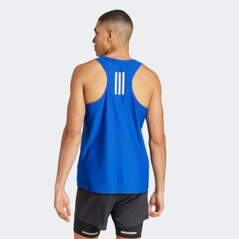 قميص أديداس Own The Run بدون أكمام للرجال، أبيض، طويل جدًا in Saudi Arabia