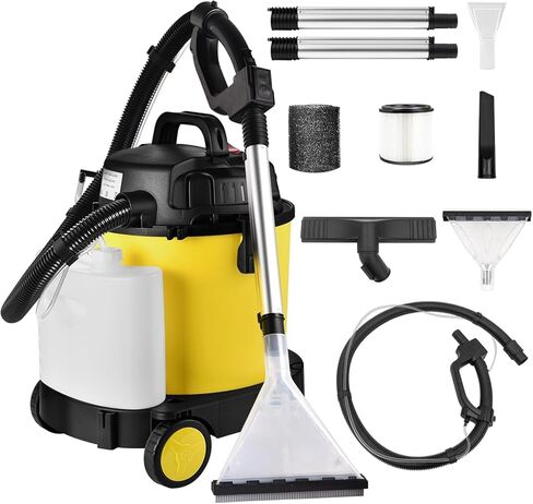 Wet Dry Shop Vac Carpet Cleaner, 6 Gallon Wet Dry Carpet Vacuum Cleaner, 5.5 Peak HP Shop Vac, 4 in 1 Portable Shop Vacuum for Home and Shop, For Cleaning Carpet, Floor, Upholstery, Gap, Car in Saudi Arabia