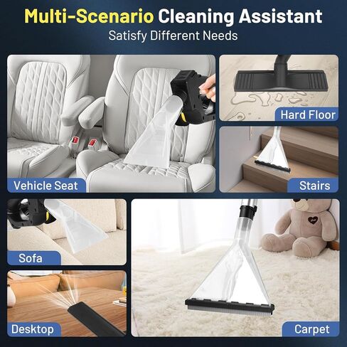 Wet Dry Shop Vac Carpet Cleaner, 6 Gallon Wet Dry Carpet Vacuum Cleaner, 5.5 Peak HP Shop Vac, 4 in 1 Portable Shop Vacuum for Home and Shop, For Cleaning Carpet, Floor, Upholstery, Gap, Car in Saudi Arabia