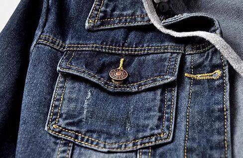 Women's denim long-sleeved Jackets slim-fit Detachable Hoodie Jean Jacket Coats Top in Saudi Arabia