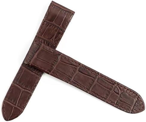 Summer 23mm Leather Band Strap Bracelet Compatible With Cartier Santos 100XL 38mm Brown With Screws in Saudi Arabia