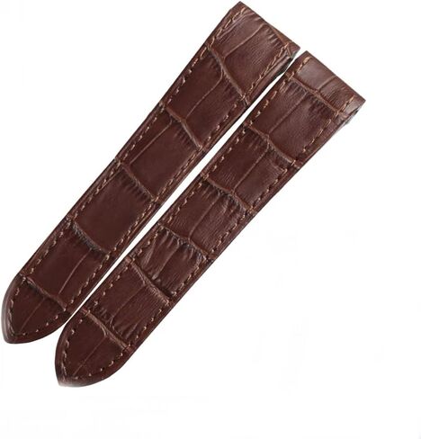 Summer 23mm Leather Band Strap Bracelet Compatible With Cartier Santos 100XL 38mm Brown With Screws in Saudi Arabia