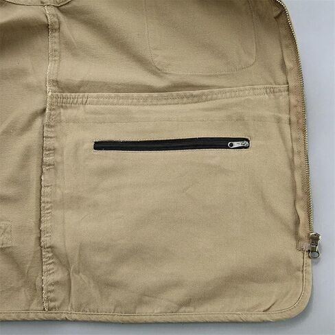 Pegsmio Cotton Vest For Men Spring Summer Tool Sleeveless Jacket Multi Pocket Waistcoat in Saudi Arabia