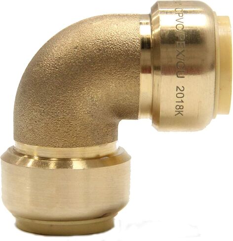 (Pack of 10) EFIELD 1/2 Inch Push Fit Fitting Bundles to Connect Pex, Copper, CPVC -Tee "T" 2 Pieces, Elbow and Coupling 4 Pieces each, with a Disconnect Clip in Kuwait