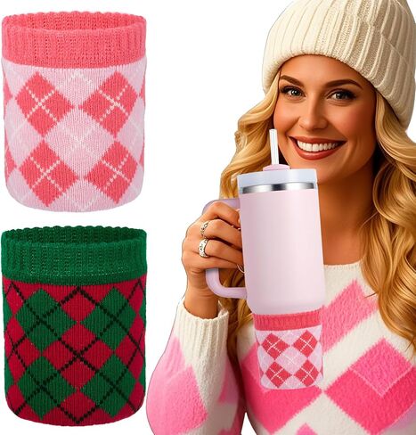Knitted Boot for Stanley, Cup Cover for Stanley 30 oz Quencher, Bottom for Stanley 40 oz Cup, Knitting Bottoms for Stanley Cup, Accessories Boots, Jacquard Holder Sleeve for Stanley 40 oz in Saudi Arabia