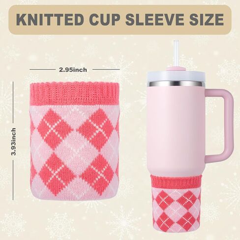 Knitted Boot for Stanley, Cup Cover for Stanley 30 oz Quencher, Bottom for Stanley 40 oz Cup, Knitting Bottoms for Stanley Cup, Accessories Boots, Jacquard Holder Sleeve for Stanley 40 oz in Saudi Arabia
