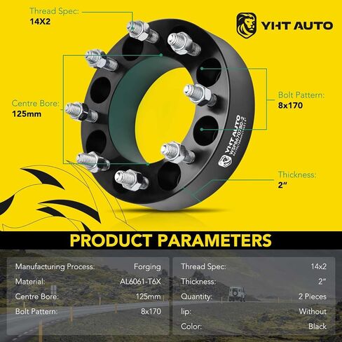 Yhtauto 8x170mm عجلات الفواصل 2 بوصة نوبات Ford F-250 F-350 Super Duty 1999 2000 2001 2002 ، SPOCESION 2000 2001 2002 FACERS FLUS in Saudi Arabia