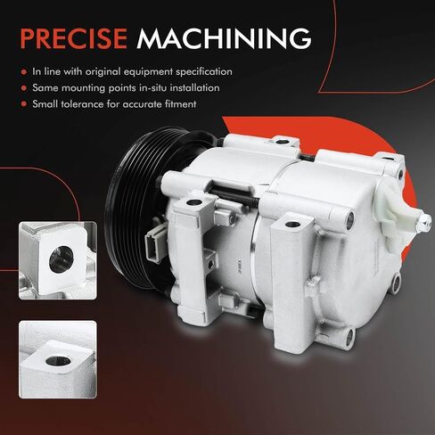 A-Premium A/C Compressor with Clutch Compatible with Ford Taurus 3.8L 1988-1991, Thunderbird 3.8L 1989-1997, Mercury Cougar 3.8L 1989-1997, Sable 3.8L 1992-1995 in Saudi Arabia