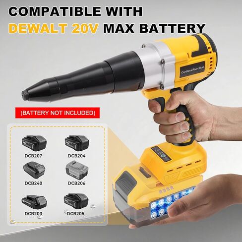 13" Rivet Gun, Rivet Gun Kit with 5 Pcs Rivets, 3 Nosepieces Manual Hand Pop Rivet Gun(1/8", 5/32", 3/16"), Heavy Duty Rivet Tool for Metal, Aluminum, Stainless Steel in Kuwait