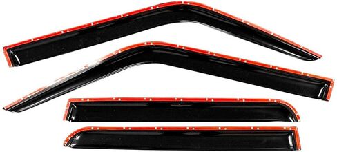 Tape on Window Visors Compatible with 2007-2018 Jeep Patriot, Slim Style Acrylic Smoke Tinted Sun Rain Wind Guards Shield Vent by IKON MOTORSPORTS 2008 2009 2010 2011 2012 2013 2014 2015 2016 2017 in Saudi Arabia