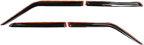 Tape on Window Visors Compatible with 2007-2018 Jeep Patriot, Slim Style Acrylic Smoke Tinted Sun Rain Wind Guards Shield Vent by IKON MOTORSPORTS 2008 2009 2010 2011 2012 2013 2014 2015 2016 2017 in Saudi Arabia