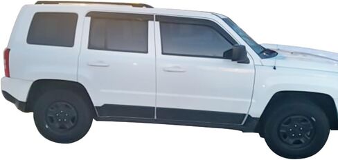 Tape on Window Visors Compatible with 2007-2018 Jeep Patriot, Slim Style Acrylic Smoke Tinted Sun Rain Wind Guards Shield Vent by IKON MOTORSPORTS 2008 2009 2010 2011 2012 2013 2014 2015 2016 2017 in Saudi Arabia
