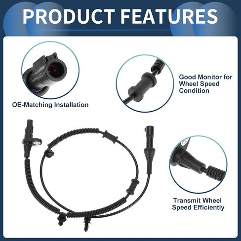ABS Wheel Speed Sensor Front Left Right ABS Sensor Anti-lock Braking System Sensor No.4R3Z2C204AA for Ford for Mustang 2005-2010 in Saudi Arabia