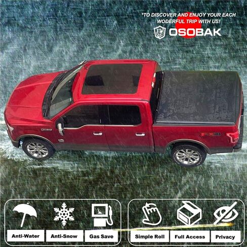 غطاء تونيو صلب ثلاثي الطي 5FT لغطاء سرير شاحنة جيب جلاديتور 2020 2021 2022 2023 2024 2025 | متوافق مع نظام تتبع مرافق المصنع in Kuwait