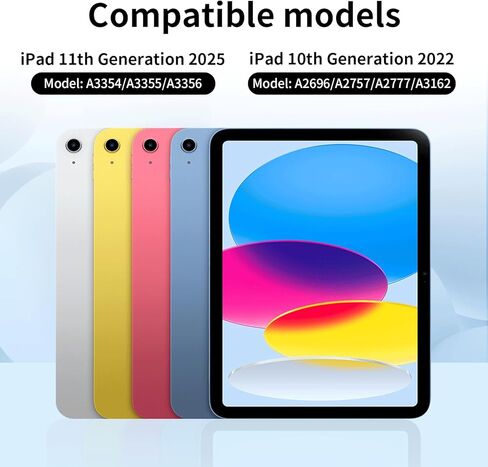 حافظة لجهاز iPad الجيل العاشر مع لوحة مفاتيح (إصدار 10.9 بوصة 2022) - غطاء لوحة مفاتيح قابل للطي بإضاءة خلفية لاسلكية بـ 7 ألوان مع حامل أقلام لجهاز iPad الجيل العاشر، وردي in Kuwait