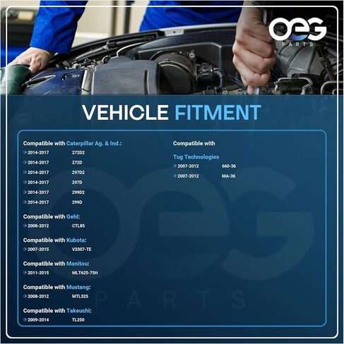 OEG Parts بداية جديدة متوافقة مع Caterpillar 299d2 297d2 272d2 2014-2017 ، متوافق مع Atlas Copco QAS25 ، متوافق مع Kubota V3307-TE 2007-15 1G77763010 M008T50672 1K012-63010 M008T50471 in Saudi Arabia