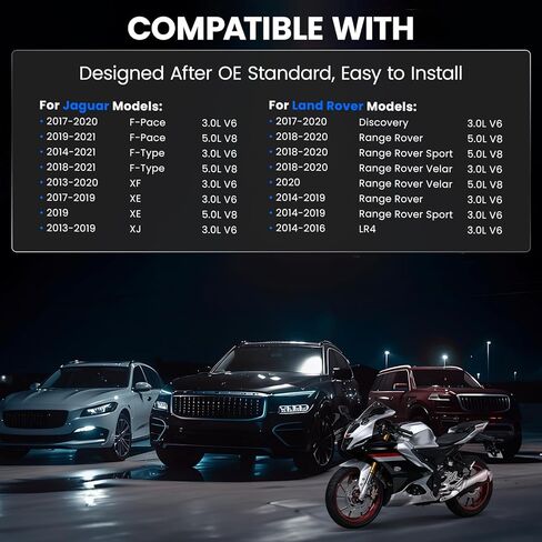 93476 Iridium Platinum Spark Plugs 6 Pack - Compatible with Land Rover Range Rover 2014-2019, Discovery 2017-2020, Range Rover Sport 2014-2019,LR4 Compatible with Jaguar F-Pace, XF, XJ, XE in Saudi Arabia